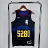 Баскетбольная майка NBA Денвер Наггетс № 4 Рассел Уэстбрук черная 2024 SWINGMAN фото 5 &mdash; NBAform.ru