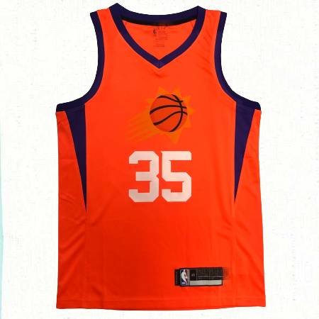 Баскетбольная майка NBA Финикс Санз № 35 Кевин Дюрант оранжевая SWINGMAN фото 1 &mdash; NBAform.ru