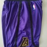 Баскетбольные шорты NBA Лос-Анджелес Лейкерс LA LAKERS фиолетовые в полоску 2018 SWINGMAN фото 2 &mdash; NBAform.ru