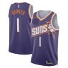 Баскетбольная майка NBA Финикс Санз № 1 Дэвин Букер фиолетовая SUNS 2023 SWINGMAN фото 1 &mdash; NBAform.ru