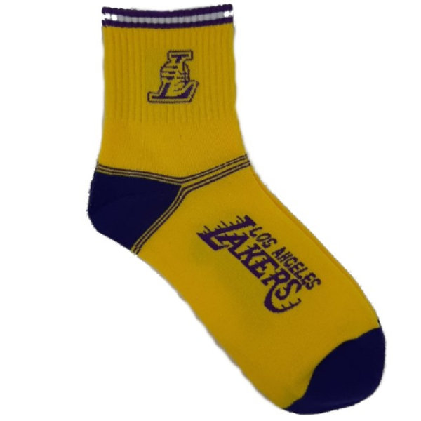 Носки баскетбольные NBA Los Angeles Lakers желтые фото 1 &mdash; NBAform.ru