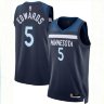 Баскетбольная майка NBA Миннесота Тимбервулвз №5 Энтони Эдвардс темно-синяя SWINGMAN фото 1 &mdash; NBAform.ru
